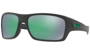 Oakley TURBINE Prescription Sunglasses Matte Black/Green Icon (Oakley Lenses) 9263/45