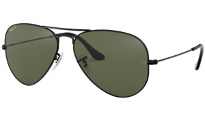 Ray-Ban Aviator 3025 Black Prescription Sunglasses 002/58