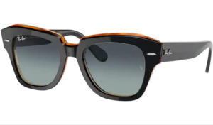 Ray-Ban STATE STREET Black On Transparent Brown 132241