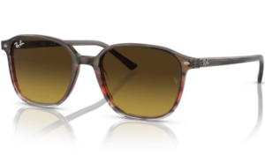 Ray-Ban LEONARD Striped Brown Red 138085