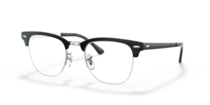Ray-Ban CLUBMASTER METAL 3716VM Black on Silver Prescription Glasses 2861